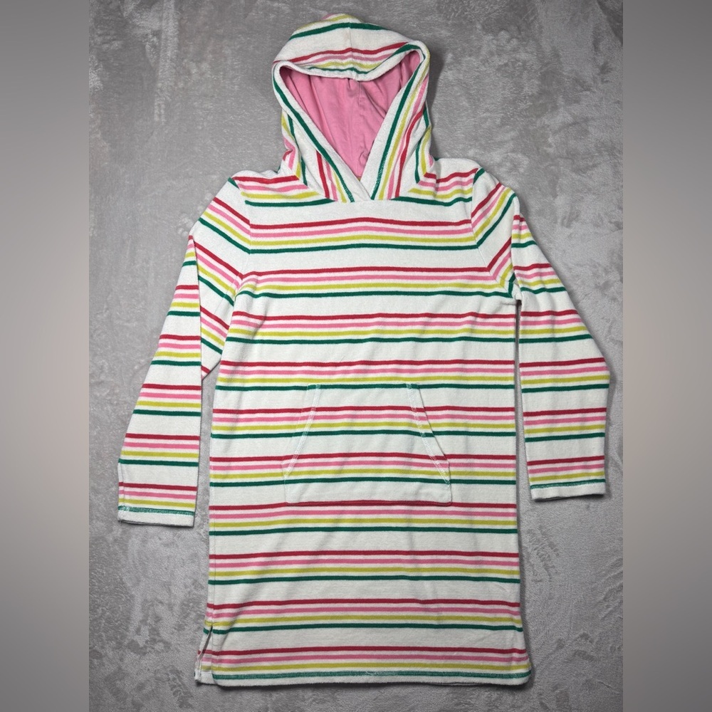 Boden Toweling Throwon Hooded 100% Cotton Terry Cloth Swim Cover Up Dress 13-14Y